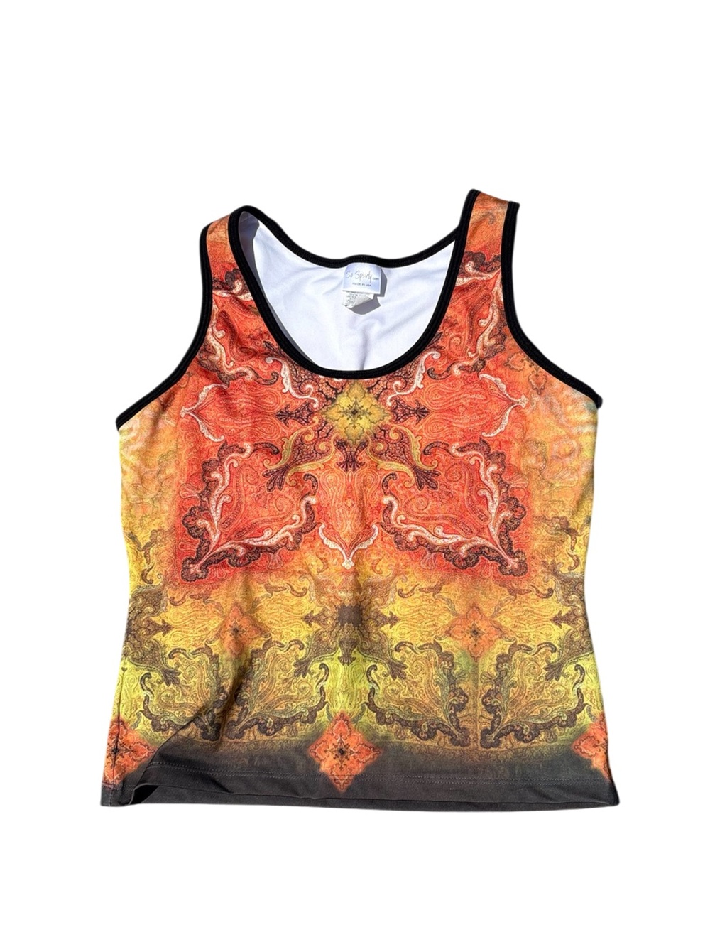 Y2K Paisley Print Active Tank Top